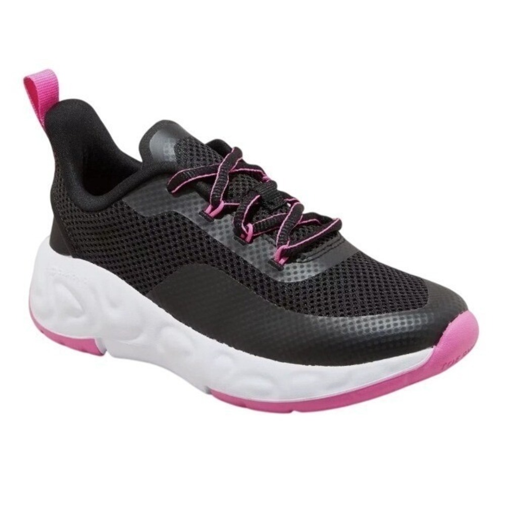 All in Motion Camren Kids Sneakers Black Pink Athletic Shoes Size 13 NEW
